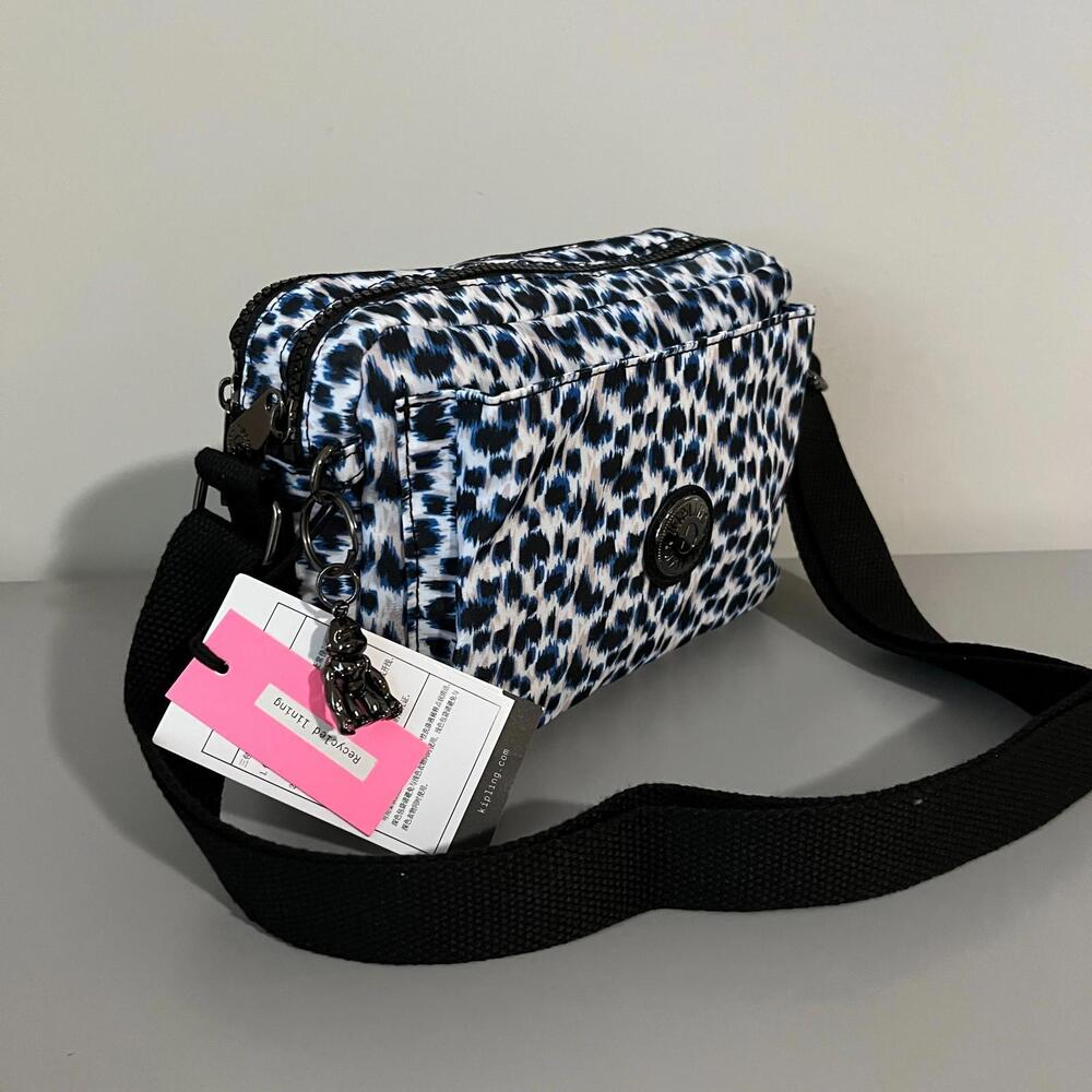 Kipling Leopard Print Abanu Medium Crossbody Bag … - image 1